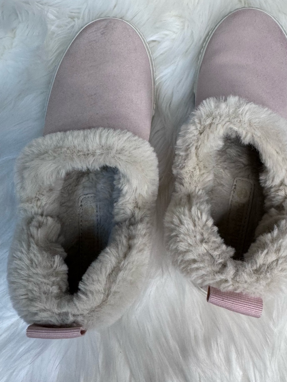 Women’s Timberland Pink Suede Faux-Fur Lined Slip-On Sneakers